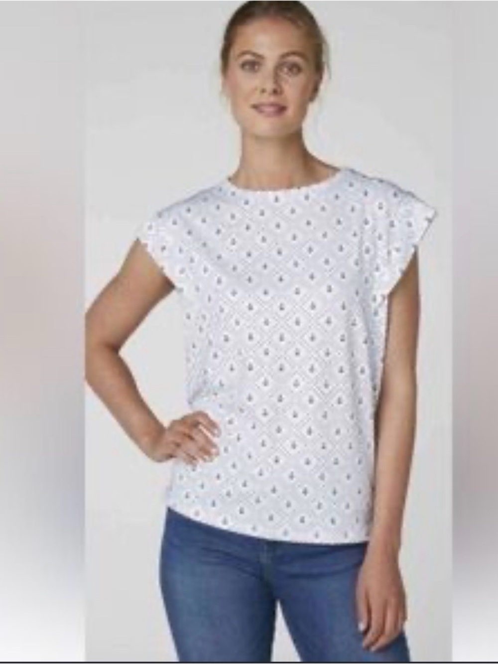 Helly Hanson small cap sleeve anchor shirt 1807